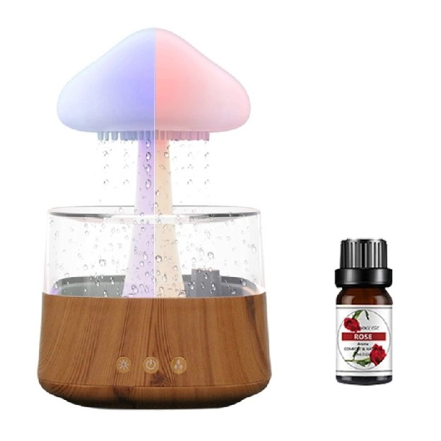 Runny Diffuser Humidifier Awan Hujan 450ml Dengan Lampu LED 7warna