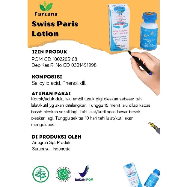 Swiss Paris Lotion 100% Asli Original Obat Ampuh Penghilang Kutil Leher Kelamin Tahi Lalat Tanpa Efe