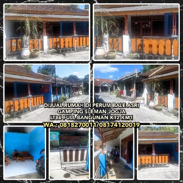 DIJUAL RUMAH DI PERUM BALE ASRI GAMPING SLEMAN JOGJA.LT86 FULL BANGUNAN KT2 KM1.WA:0818270011