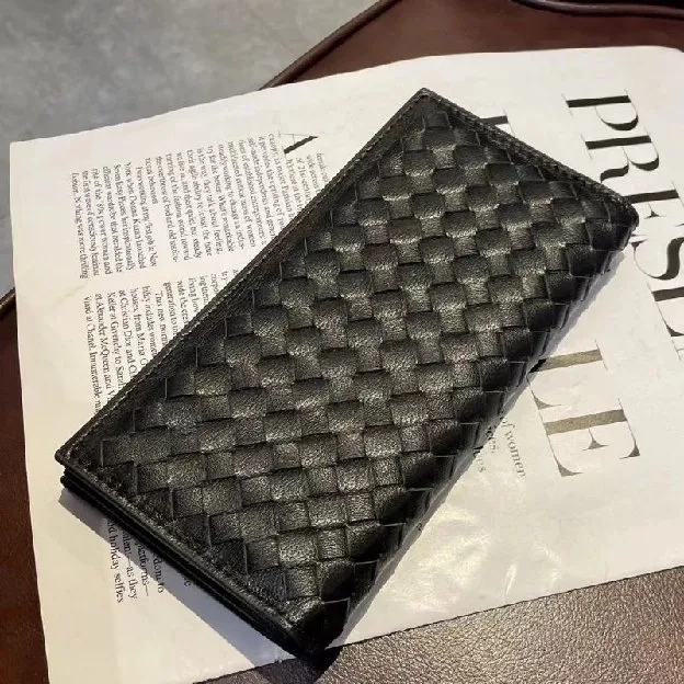 Dompet Pria & Wanita Bottega veneta Kulit Anyam Isi banyak Slot Kartu