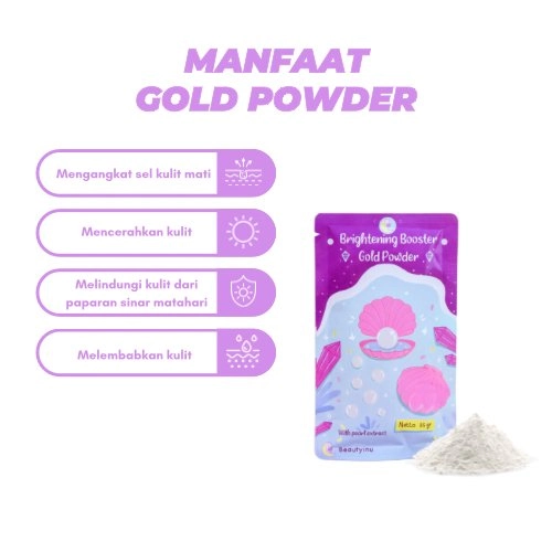 Brightening Booster Gold Powder Serbuk Pemutih Badan & Wajah 25 Gram