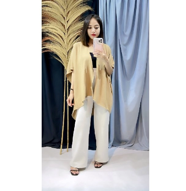 Blouse Nella Crincle Outer Wanita