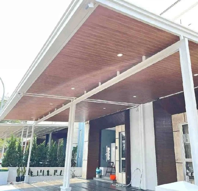 Canopy minimalis atap alderon+plafon PVC 