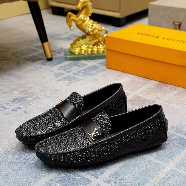 sepatu pria slip on lv louis vuitton loafer cowok men shoes