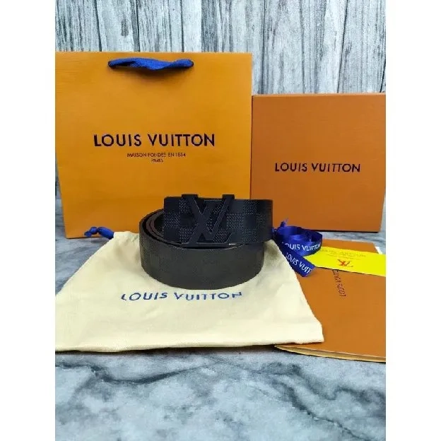 IKAT PINGGANG BELT SABUK PRIA LOUIS VUITTON LV LV9071 DAMIER BLACK