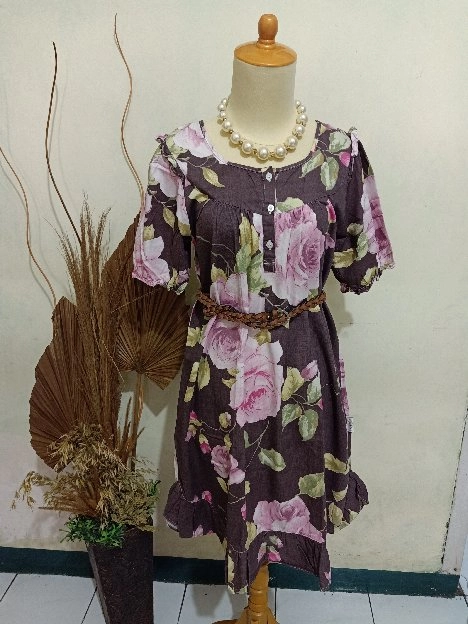 Dress Bunga Ungu