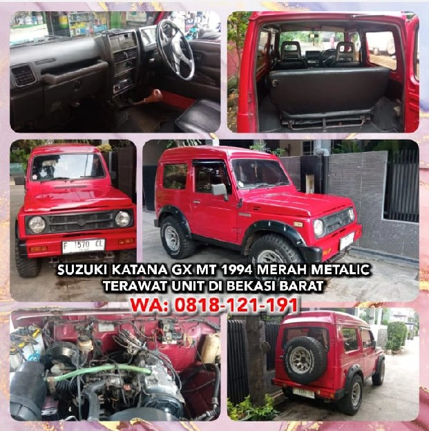 SUZUKI KATANA GX MT 1994 MERAH METALIC TERAWAT UNIT DI BEKASI BARAT.WA: 0818-121-191