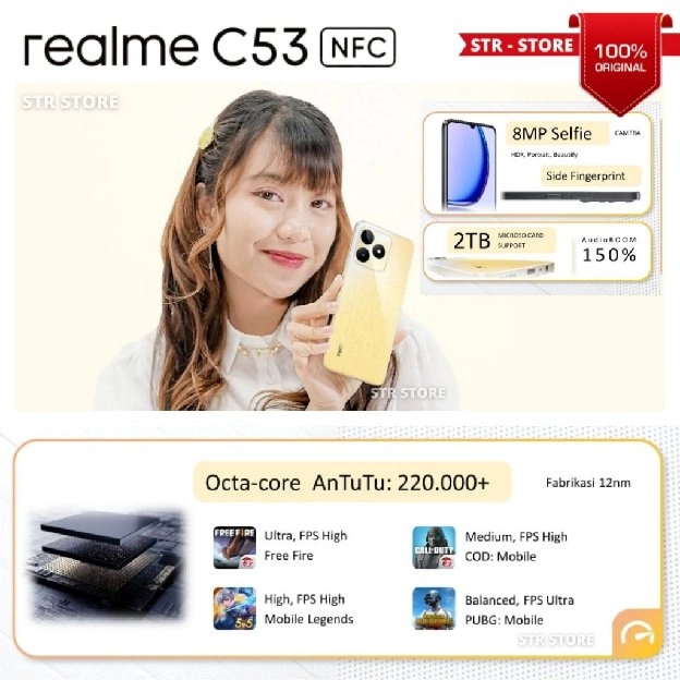 REALME C53 6/128 GB GARANSI RESMI