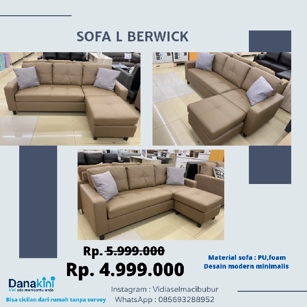 sofa L minimalis 