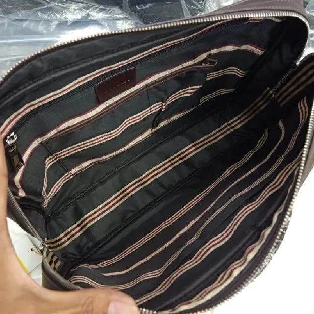 Tas Kantor Bally Leather Brown Tas Kerja Tas Laptop Kulit