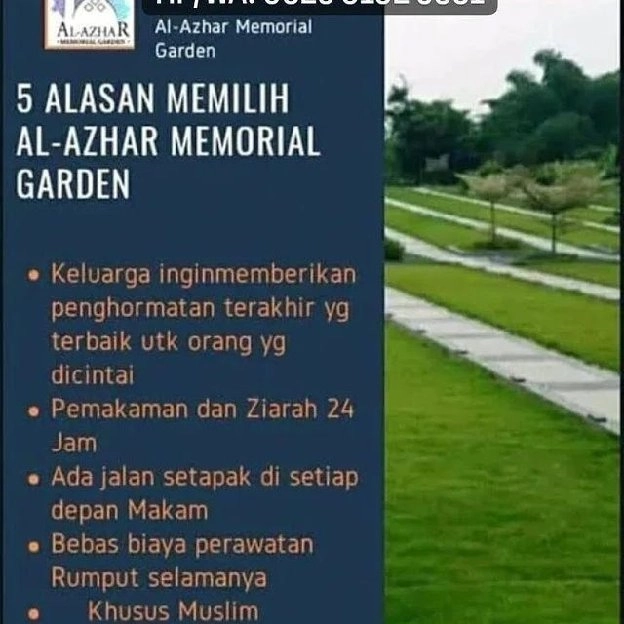 Kavling Pemakaman Muslim Terbaik Al Azhar Memorial Garden in Karawang Timur Km.54