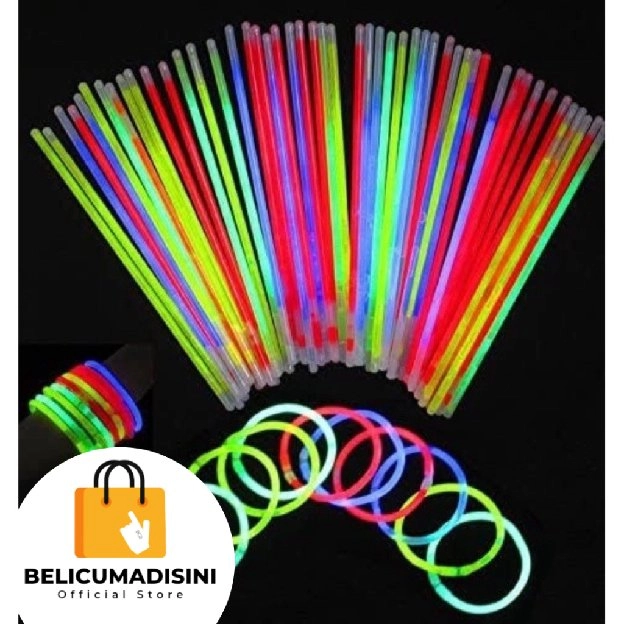 Glow Stik Termurah / Gelang Glow Light in the Dark / Gelang Fosfor Party Night / Aksesoris Accessori