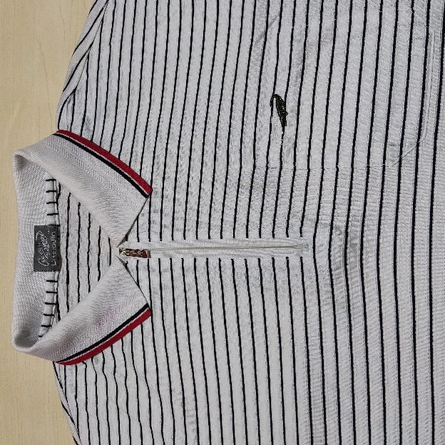 Crocodile kaos polo shirt zipper salur white black colour original