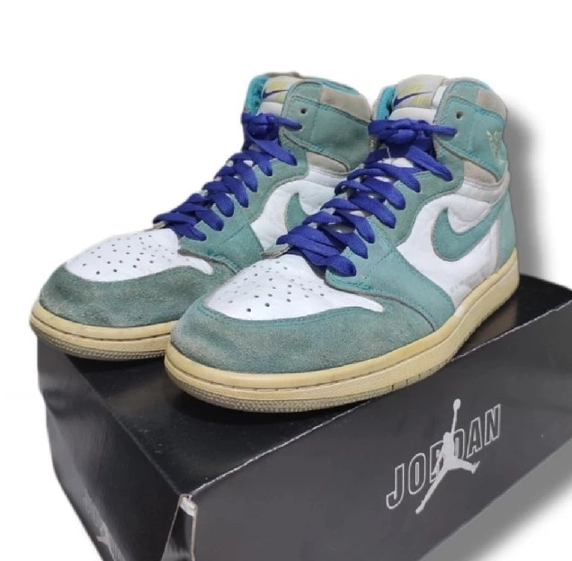 Sepatu Original Nike JORDAN 1 RETRO HIGH TURBO GREEN size 42 insole 26.5cm Tembus UPC dan Barcode