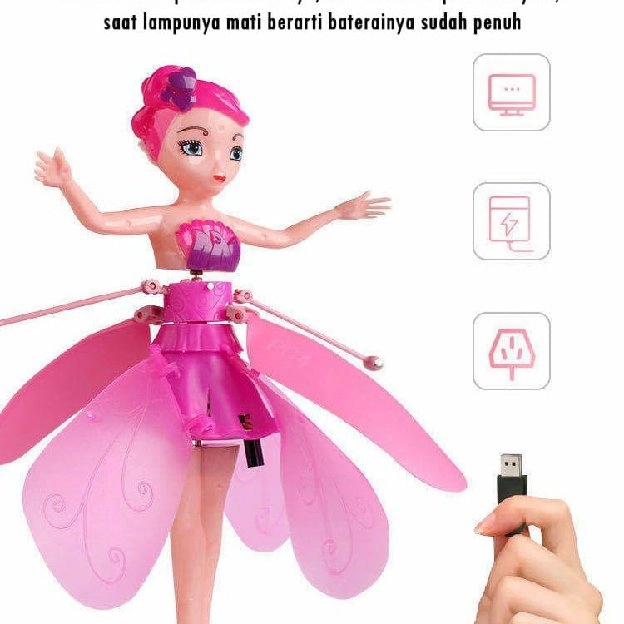 Mainan Peri Terbang Sensor Tangan - Doll Princess Flying Charging