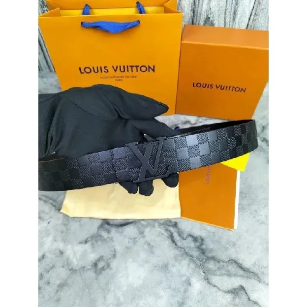 IKAT PINGGANG BELT SABUK PRIA LOUIS VUITTON LV LV9071 DAMIER BLACK