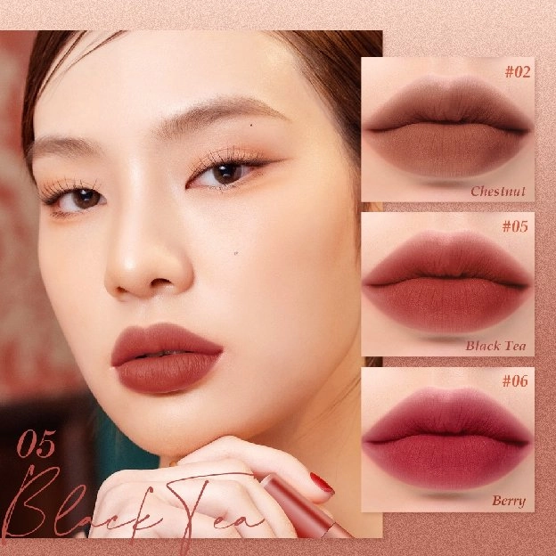 O.TWO.O Lipstick Intense Color Dual-Stick 2 In 1 Liquid Matte Misty Velvet Lip Tint High Pigment Las