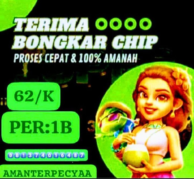 TERIMA BONGKAR COIN CHIP DOMINO ISLND