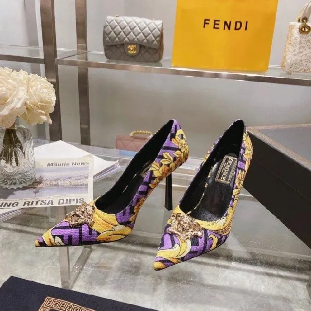 Sepatu heels wanita fendace fendi versace joint