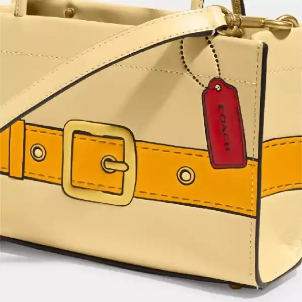 Tas Coach Cashin Carry Tote 20 with Trompe L'oeil Print - Yellow (CH 9814)