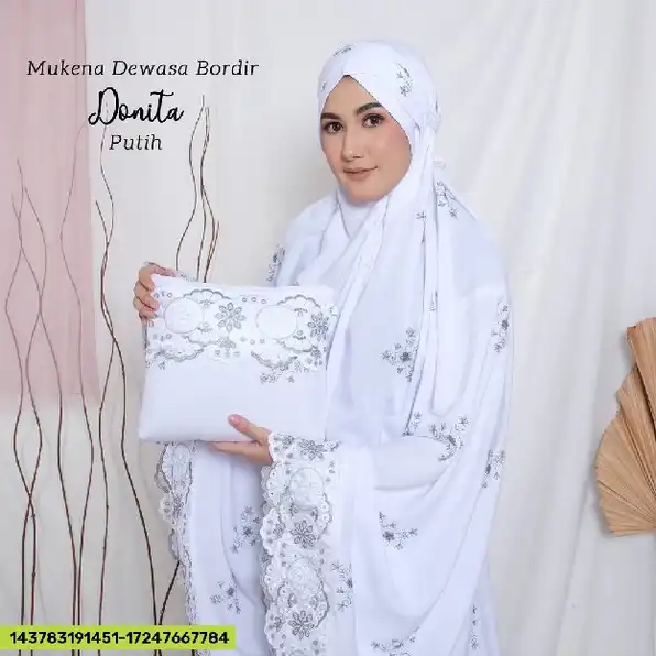 DISKON ❗❗MUKENA DEWASA BORDIR DONITA TERMURAH GM    