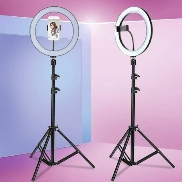 RINGLIGHT 26CM 33CM TRIPOD 2,1 METER 210CM MAKE UP VLOG LAMPU RINGLIGHT LIVESTREAMING