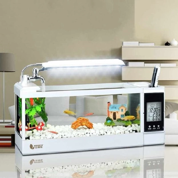 Desktop Fish Tank Akuarium Ikan Hias Aquarium USB Large TG-03L TG03L Cocok Buat Guppy