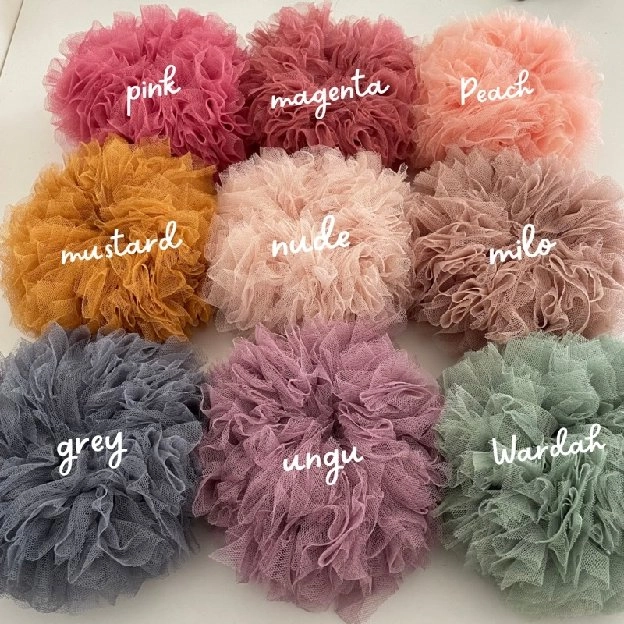 SCRUNCHIE TILE IKAT RAMBUT SCRUNCHIE HIJAB PENAMBAH VOLUME CEPOL HIJAB