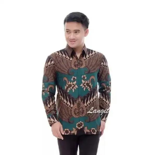 Kemeja Batik Pria Dewasa Big Size Jumbo Lengan Panjang M-10xl