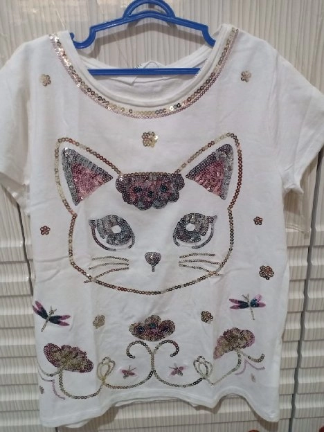 Preloved Kaos Anak Putih Gambar Kucing