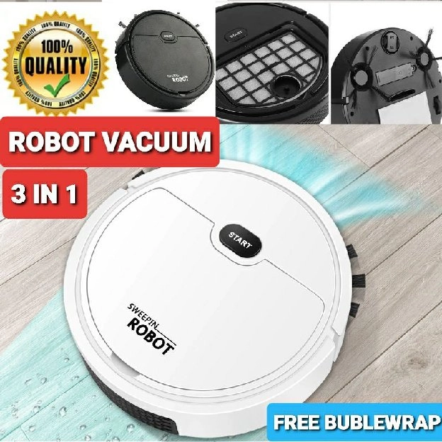 SMART SWEEPING ROBOT MINI 3 IN 1 SAPU PENYEDOT DEBU PEL PEMBERSIH DEBU LANTAI JALLEN GABOR ROBOT VAC