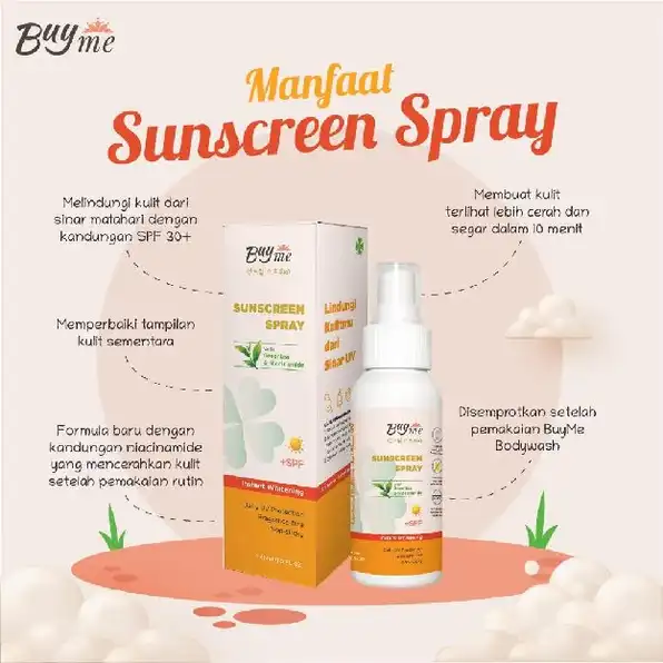 Spray Sunblock Viral Sunscreen Muka Badan Tone Up Instan Kulit Sensitif SPF 30