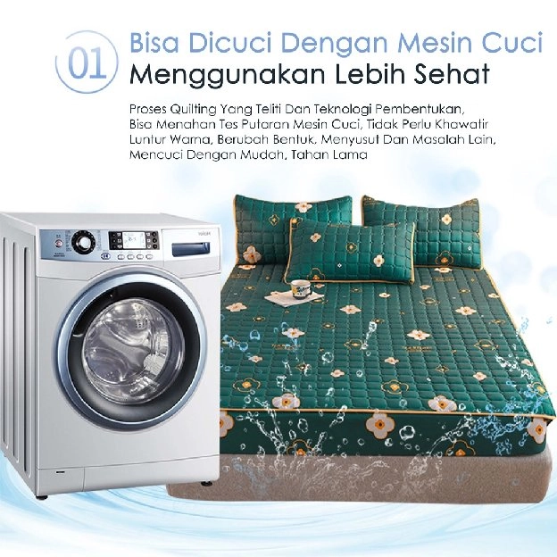 Sprei Breathable/ Sprei Protector bermotif / Sprei anti air ukuran 120x200 160x200 180x200