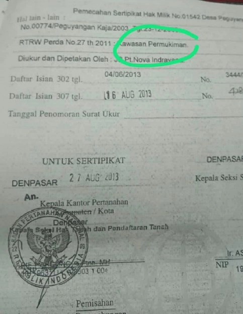 Dijual 1 are, Jl. Astasura I Warung MINA Nangka Utara Denpasar