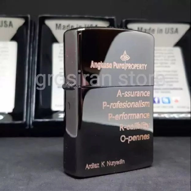 Zippo bisa custom logo ukir nama gambar tulisan foto grafir laser 