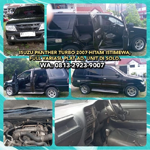 ISUZU PANTHER TURBO 2007 HITAM ISTIMEWA, FULL VARIASI, PLAT AD, UNIT DI SOLO.WA: 0813-2923-9007