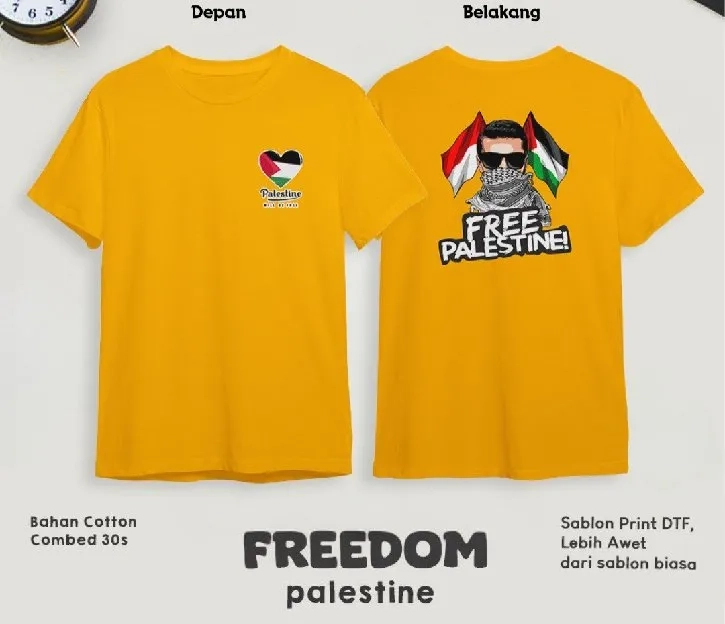 kaos Anak Free Palestine Tentara New motif