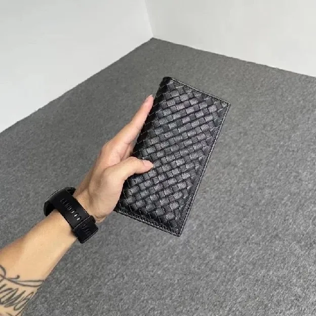 Dompet Pria & Wanita Bottega veneta Kulit Anyam Isi banyak Slot Kartu