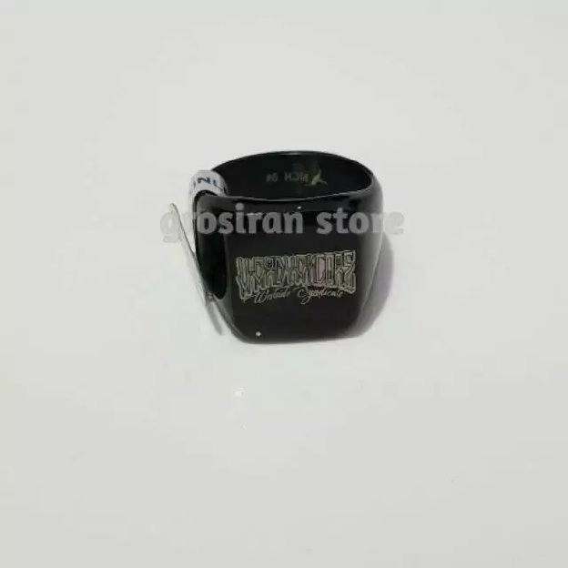 cincin titanium hitam bisa custom logo ukir nama gambar tulisan foto grafir laser 