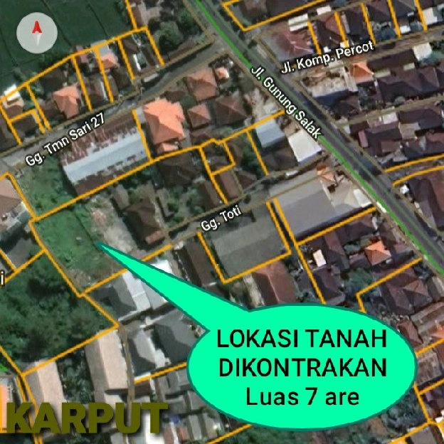 Dikontrakan 7 are, Jl. Gunung Salak Padangsambian KLOD Denpasar