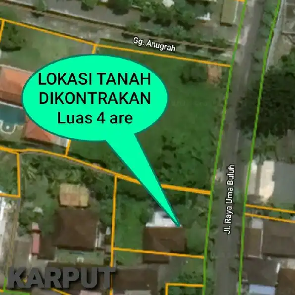 Dikontrakan 4 are, Jl. Raya Umah Buluh Kayu Tulang Utara Canggu Kuta Utara