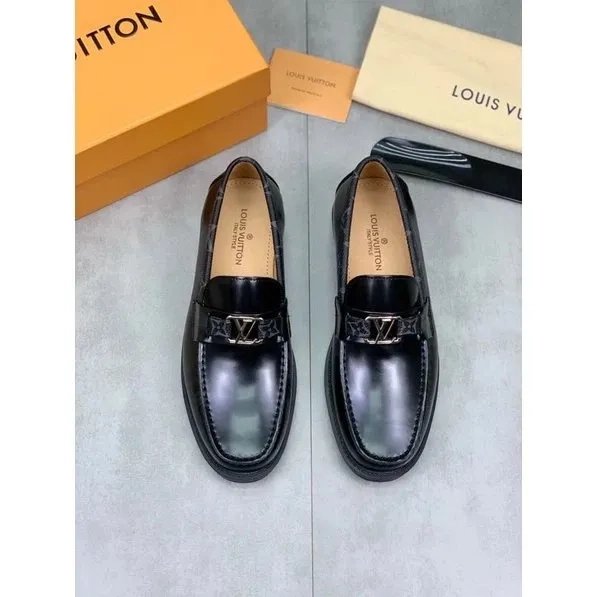 Sepatu pantofel formal pria louis vuitton lv