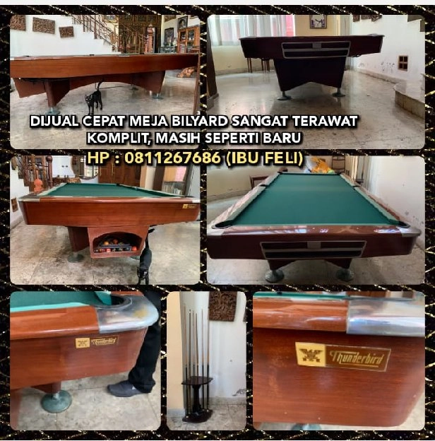 MEJA BILLIARD : DIJUAL CEPAT MEJA BILYARD KONDISI SANGAT TERAWAT, KOMPLIT, MASIH SEPERTI BARU