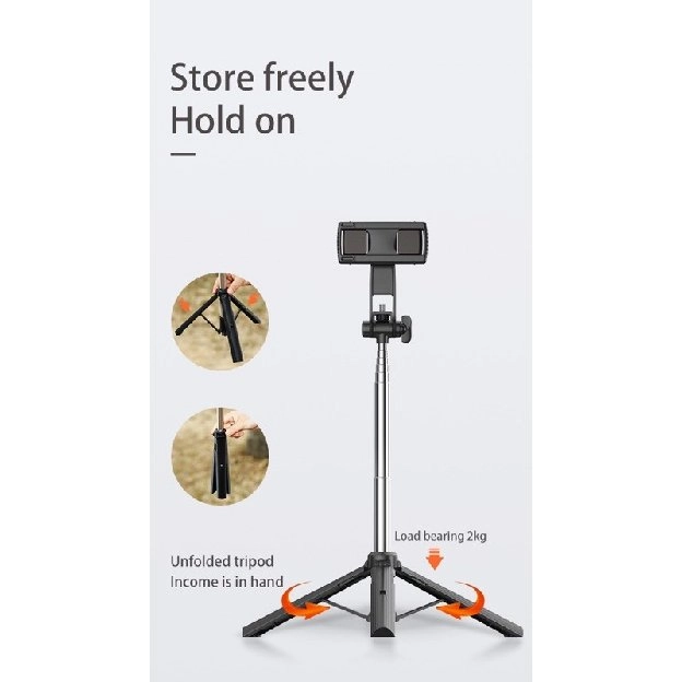 Tongsis Bluetooth Selfie Stick Tripod