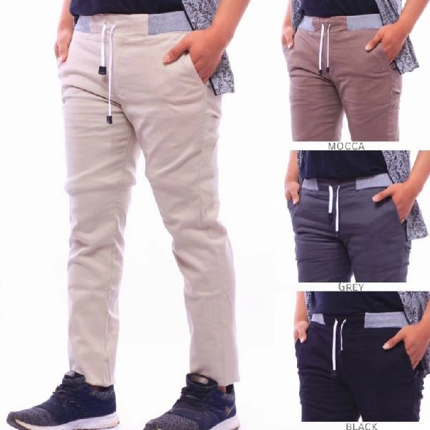 Celana Chino Pria Bahan Katun Twill 