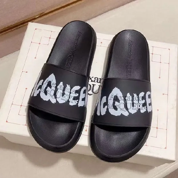 Sandal selop slide slippers pria alexander mcqueen