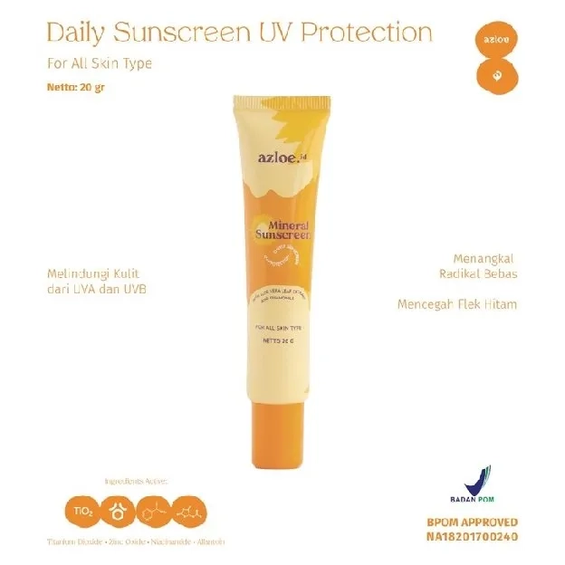 Tinted sunscreen kulit berminyak berjerawat (Daily Sunscreen UV Protection)