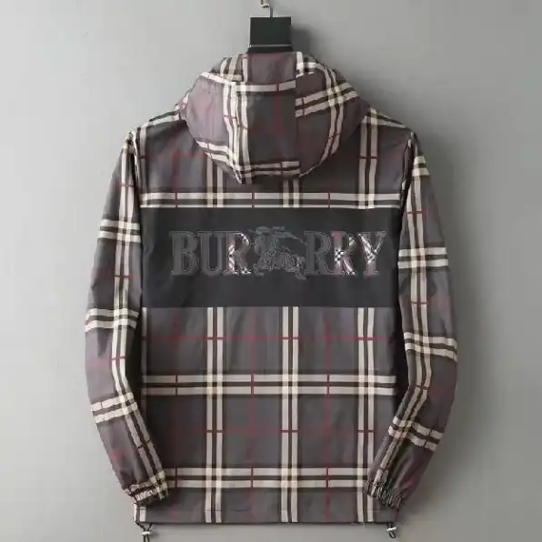 Jaket bomber hoodie zipper pria burberry