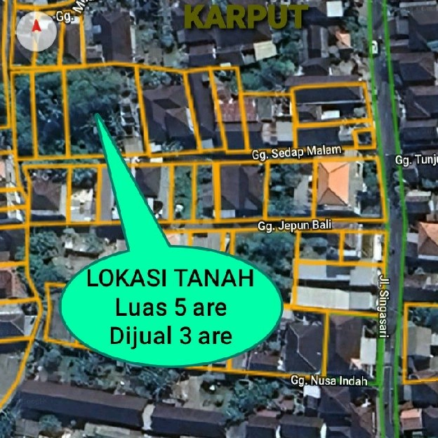 Dijual 3 are, Jl. Singasari Ayani Utara Peguyangan Denpasar