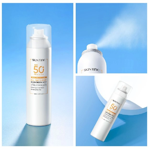 【120mL】 Skintific Sunscreen Spray all day light Sunscreen Mist SPF50 PA++++ Body Sunscreen / Face Su